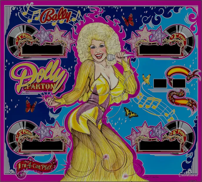 Fond de verre de Dolly Parton – flipper Bally