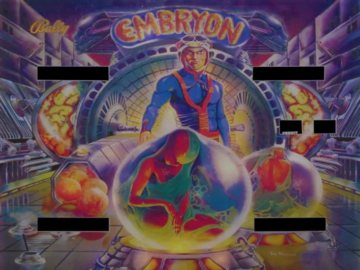 Fond de verre de Embryon – flipper Bally