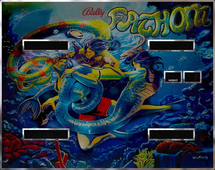 Backglass de Fathom – pinball Bally