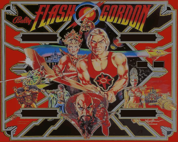 Backglass de Flash Gordon – pinball Bally