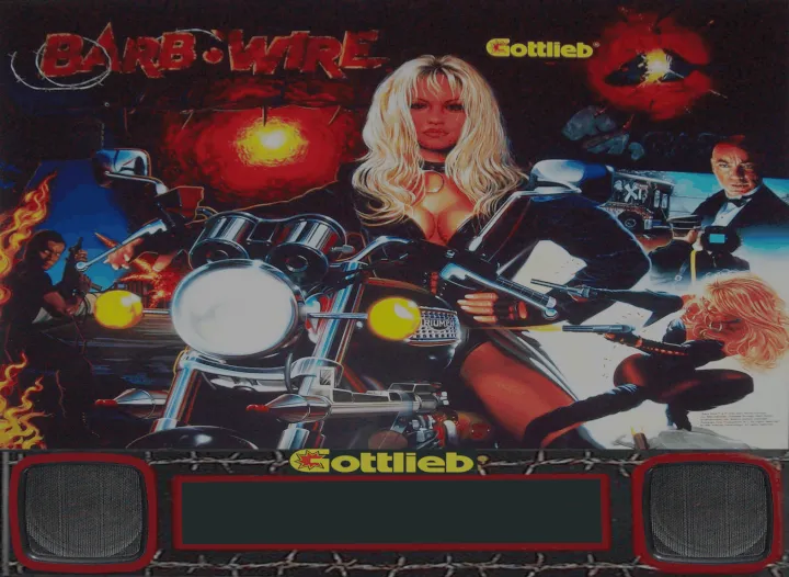 Fond de verre de Barb Wire – flipper Gottlieb