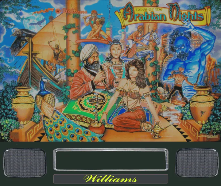Backglass de Tales of the Arabian Nights – pinball Williams