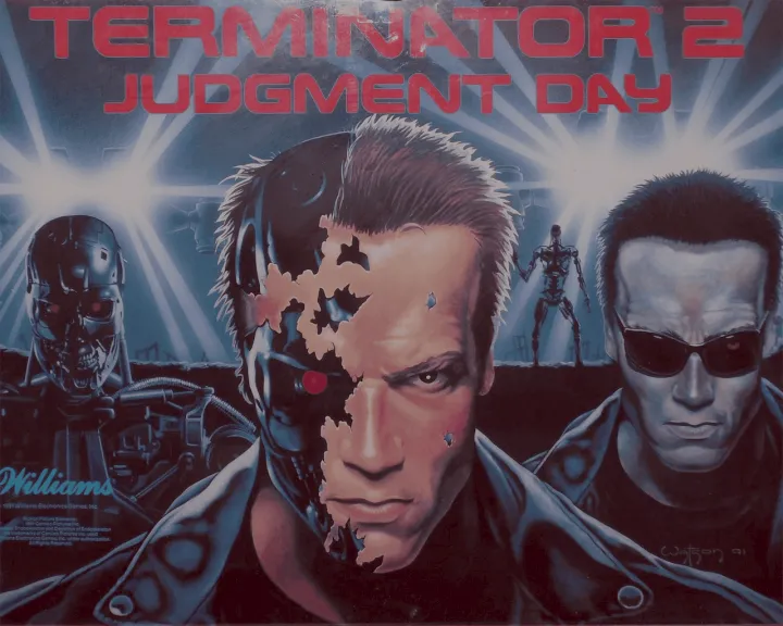 Fond de verre de Terminator 2 – flipper Williams