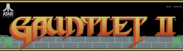 Bandeau de la borne Gauntlet II (Atari Games)