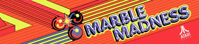 Bandeau de la borne Marble Madness (Atari Games)