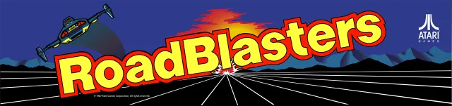 Bandeau de la borne RoadBlasters (Atari Games)