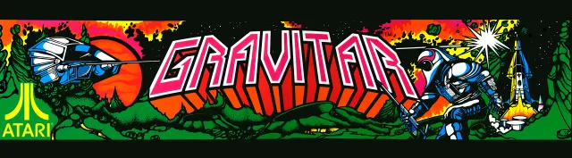 Bandeau de la borne Gravitar (Atari)