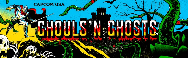 Bandeau de la borne Ghouls'n Ghosts (Capcom)