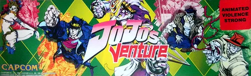 Bandeau de la borne JoJo's Venture (Capcom)