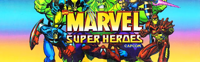 Bandeau de la borne Marvel Super Heroes (Capcom)