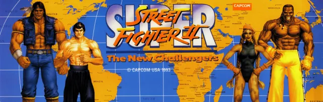 Bandeau de la borne Super Street Fighter II (Capcom)