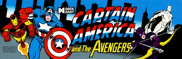 Bandeau de la borne Captain America and The Avengers (Data East)