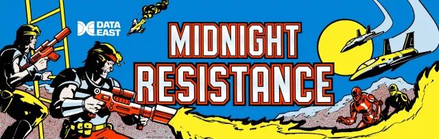 Bandeau de la borne Midnight Resistance (Data East)