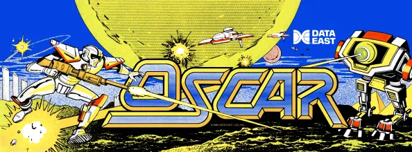 Bandeau de la borne Psycho-Nics Oscar (Data East)