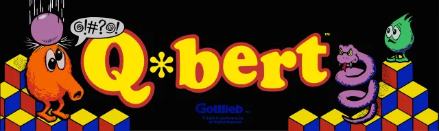 Bandeau de la borne Q*bert (Gottlieb)