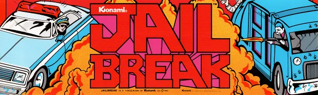 Bandeau de la borne Jail Break (Konami)