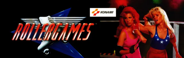 Bandeau de la borne Rollergames (Konami)