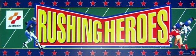 Bandeau de la borne Rushing Heroes (Konami)