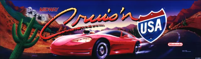 Bandeau de la borne Cruis'n USA (Midway)