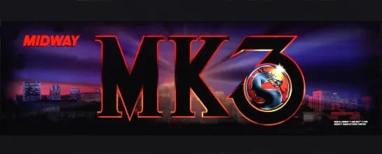 Bandeau de la borne Mortal Kombat 3 (Midway)
