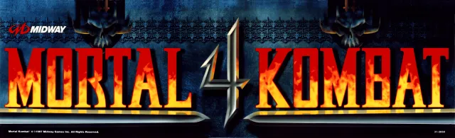 Bandeau de la borne Mortal Kombat 4 (Midway)