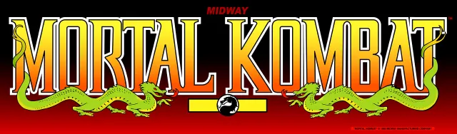 Cabinet marquee of Mortal Kombat (Midway)