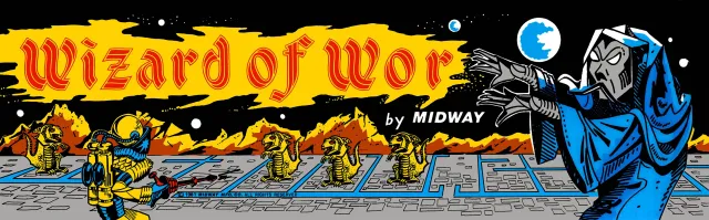 Bandeau de la borne Wizard of Wor (Midway)