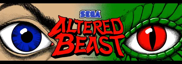 Bandeau de la borne Altered Beast (Sega)