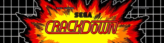 Bandeau de la borne Crack Down (Sega)