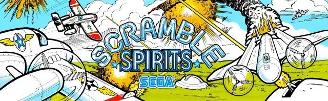 Bandeau de la borne Scramble Spirits (Sega)
