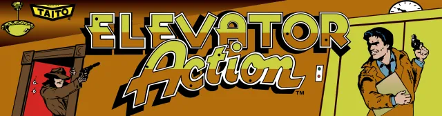 Bandeau de la borne Elevator Action (Taito)