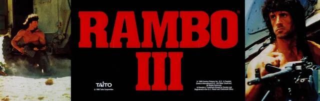 Bandeau de la borne Rambo III (Taito)