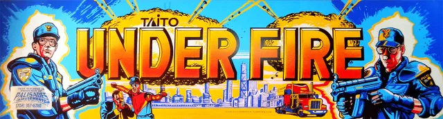 Bandeau de la borne Under Fire (Taito)