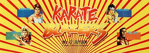 Bandeau de la borne Karate Blazers (Video System)