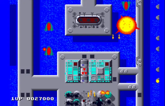 Screenshot van Sidewinder – arcadespel Arcadia Systems