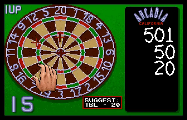 Screenshot van World Darts! – arcadespel Arcadia Systems