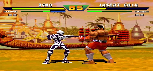 Capture d'écran de Street Fighter EX Plus – jeu d'arcade Arika