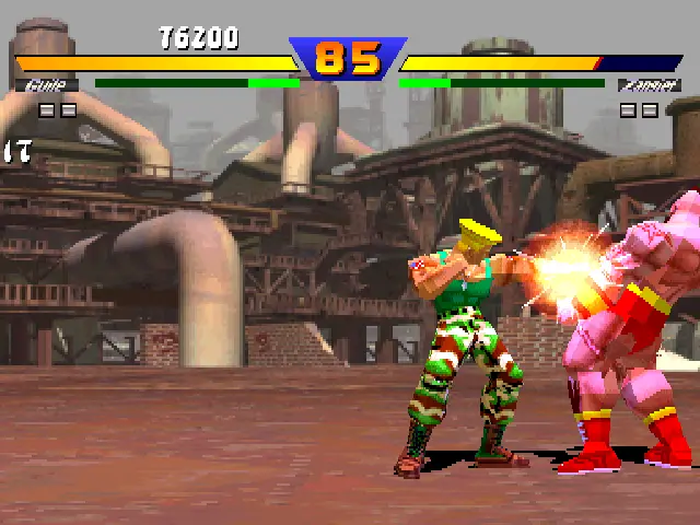 Capture d'écran de Street Fighter EX – jeu d'arcade Arika
