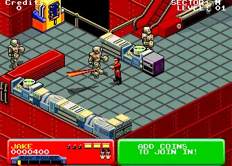 Screenshot of Escape from the Planet of the Robot Monsters – arcade game Atari Games