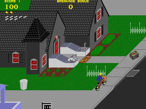 Captura de Paperboy – juego arcade Atari Games