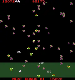 Screenshot van Millipede – arcadespel Atari