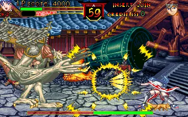 Captura de Metamoqester – juego arcade Banpresto