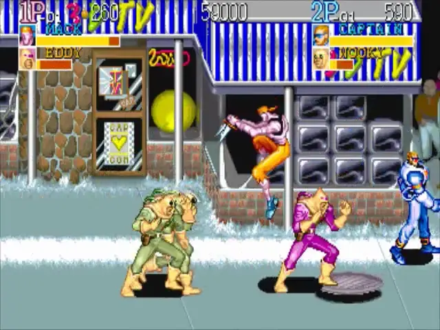 Captura de Captain Commando – juego arcade Capcom