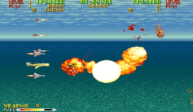 Screenshot van Carrier Air Wing – arcadespel Capcom