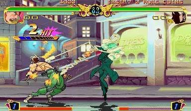 Capture d'écran de JoJo's Venture – jeu d'arcade Capcom