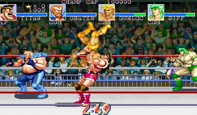 Capture d'écran de Muscle Bomber Duo: Ultimate Team Battle – jeu d'arcade Capcom