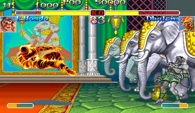 Capture d'écran de Super Street Fighter II Turbo – jeu d'arcade Capcom