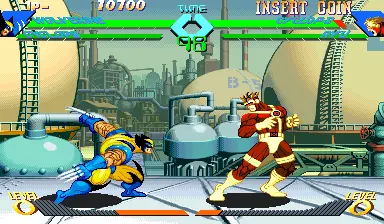 Capture d'écran de X-Men vs. Street Fighter – jeu d'arcade Capcom