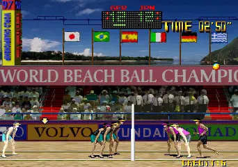 Screenshot of Beach Festival World Championship 1997 – arcade game Comad