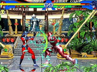 Capture d'écran de Avengers in Galactic Storm – jeu d'arcade Data East